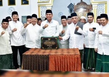 Bupati Mhd Fadhil Arief Resmikan Masjid Nurul Islam di Kelurahan Terusan