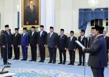 Menteri Pertahanan Hadiri Pelantikan Dua Menteri dan Tiga Wakil Menteri Kabinet Merah Putih