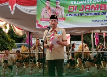 Bupati Fadhil Arief  Mebuka Jambore  Cabang Kwartir Gerakan Pramuka